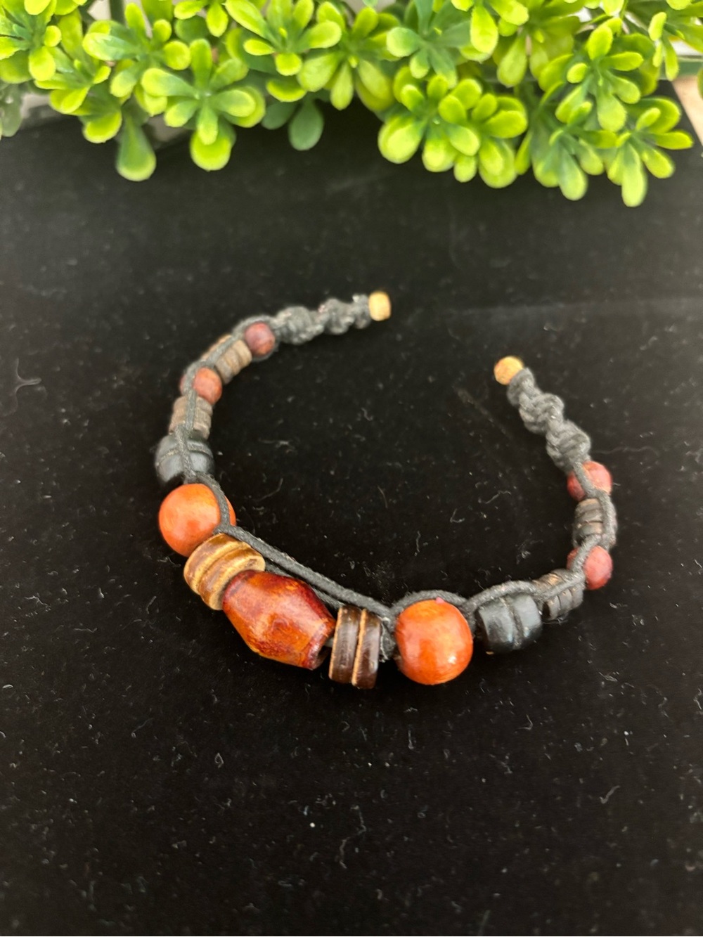 Bohemian Brown & Orange Beaded Women's Bracelet